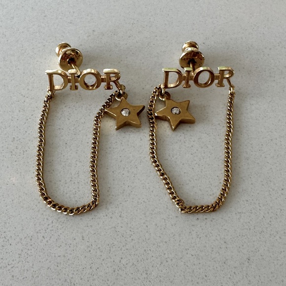 Authentic Christian Dior CD Logo Pierced Earrings - Picture 1 of 4